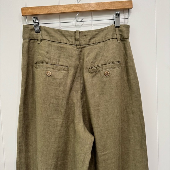 Madewell The Harlow High Rise Wide Leg Pant in 100% Linen in Distant Surplus 2 - Picture 8 of 16